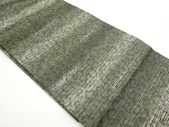 JAPANESE KIMONO / NAGOYA OBI / HIKIHAKU / PAPER CLOTH / WOVEN ABSTRACT